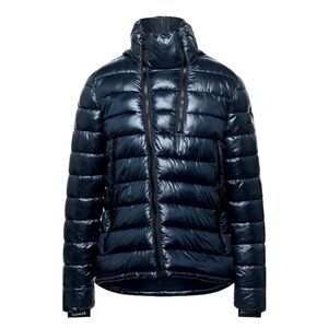 Scervino Street Puffer Shell Metallic Blue Jacket Large
